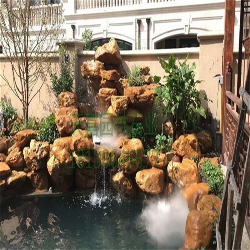 錦庭院魚池假山