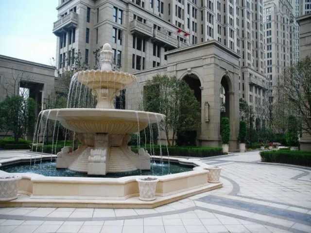 假山流水噴泉水景