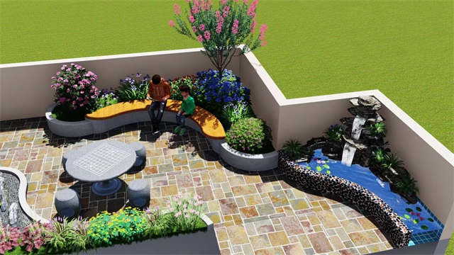 別墅庭院大型假山景觀