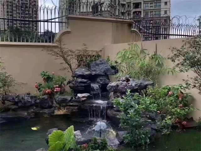 庭院魚池假山綠化設(shè)計(jì)